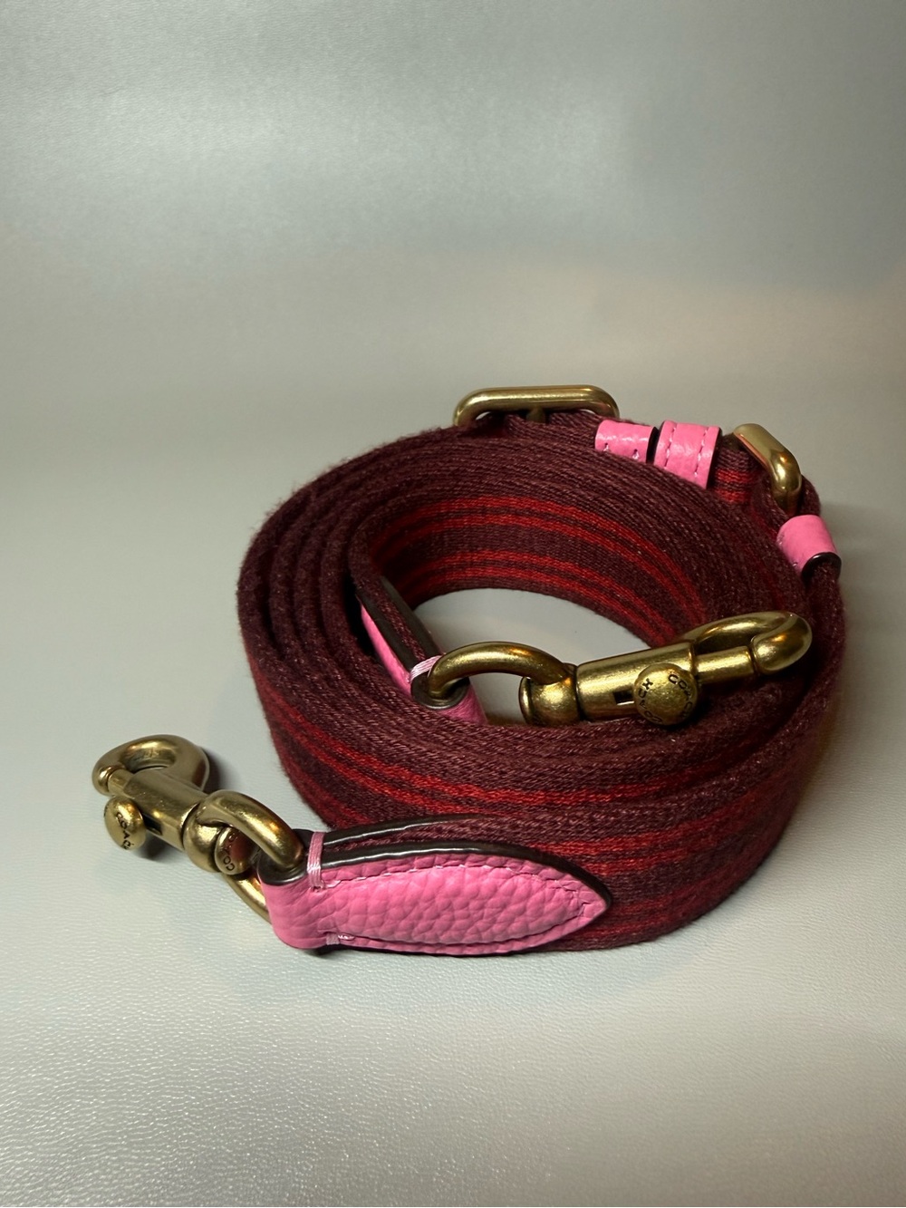 Coach Round Pink and Yellow Leather Crossbody - Picture 9 of 10